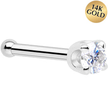 Load image into Gallery viewer, 14k White Gold 2mm Moissanite Nose Ring