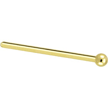 Load image into Gallery viewer, Solid 14K Yellow Gold 1.5mm Ball Nose Ring