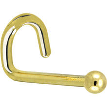 Load image into Gallery viewer, Solid 14K Yellow Gold 1.5mm Ball Nose Ring