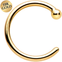 Load image into Gallery viewer, 20G 1/4 18k Yellow Gold Nose Hoop