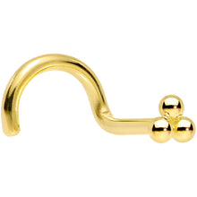 Load image into Gallery viewer, 14k Yellow Gold 3mm Trinity Nose Ring