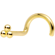 Load image into Gallery viewer, 14k Yellow Gold 3mm Trinity Nose Ring