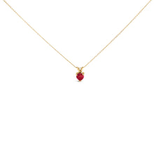 Load image into Gallery viewer, 14K White Gold 5X5 MM Heart Shaped Purple Amethyst Solitaire Pendant Necklace