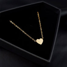 Load image into Gallery viewer, Stainless Steel Rose Gold Tone PVD Chain Dainty Heart Pendant Necklace