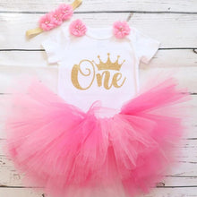Load image into Gallery viewer, New 1st Birthday Tutu Baby Infant Christening Cake Dresses for Party Kids 1 Year Baby Girl For Birthday Party