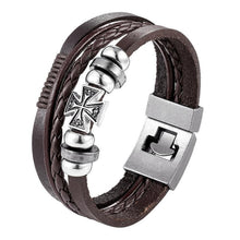 Load image into Gallery viewer, Trendy Modern Jewelry Leather Bracelet Men Braided Multilayer Anchor Bracelets Ladies Rope Chain for Male Jewelry Classic Style