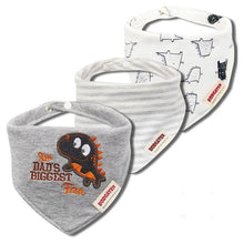Load image into Gallery viewer, 3PCS Comfortable Waterproof Organic Cotton Baby Burp Cloth Bandanna Scarf Bibs For Newborn Baby Boy And Girl
