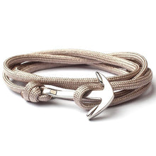 Load image into Gallery viewer, New Navy Blue Anchor Bracelet Men Friendship Anchor Bracelet Handmade Multi-layer Nylon Rope Chain Men And Women Jewelry