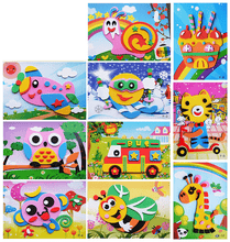 Load image into Gallery viewer, 10 designs/lot Cartoon 3D EVA Foam Sticker Puzzle Series Kids Multi-patterns Styles Toys for Children Birthday Gift