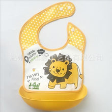 Load image into Gallery viewer, Baby Waterproof Silicone Bibs Burp Cloths Washable Roll Up Crumb Catcher Feeding Bib