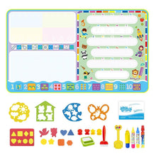 Load image into Gallery viewer, Coolplay 100x100cm Magic Water Drawing Mat Doodle Mat & 4 Drawing Pens & 1 Stamps Set Painting Board Educational Toys for Kids