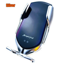 Load image into Gallery viewer, Automatic Luxury Modern Car Wireless Charger Infrared Induction Wireless Charger For Phones Sliver/Gold