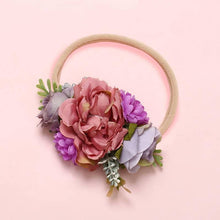 Load image into Gallery viewer, Modern Fashion Floral Headband Newborn Baby Elastic Hairbands Pearl Fresh Style Bow Knot For Girls