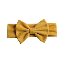 Load image into Gallery viewer, Cotton Elastic Newborn Baby Girls Solid Color Headband Bowknot Hair Band Children Infant Headband Bow for kids