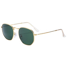 Load image into Gallery viewer, New Luxury and Elegant Reflective Universla Sunglasses for Men and Women Stainless Steel Frame Eyewear Mirror Hexagon Glasses With UV400 Protection