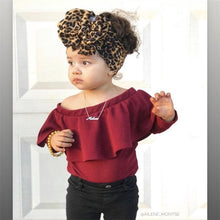 Load image into Gallery viewer, Modern Baby Headband Bow for Girl Leopard Headbands for Newborn Toddler Turban Baby Hair Accessories Design