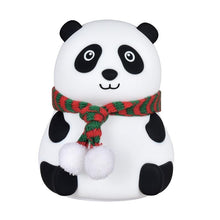 Load image into Gallery viewer, Night Light for Kids, 7-Color Silicone Big Eyes Panda Nursery Lights, USB Rechargeable LED Lamp for Girls and Boys Bedrooms