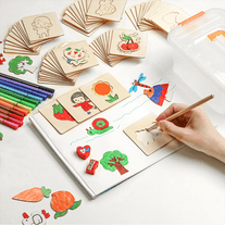 Load image into Gallery viewer, 100Pcs Baby Toys Drawing Toys Coloring Board Children Creative Doodles Early Learning Education Toy Boy Girl Learn Drawing Tools