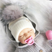 Load image into Gallery viewer, Winter Baby Boy Girl Artificial Pompom Knitted Hat Toddler Kids Caps With Pompon for Newborn