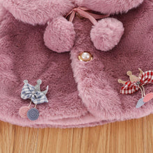 Load image into Gallery viewer, New Luxury Baby Warm Cute Princess Fur Cloak Jacket For Baby Girls In Elegant Winter Design