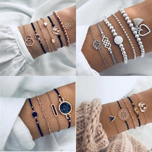 Load image into Gallery viewer, Boho Rose Map Bracelets & Bangles for Women Bohemian Round Charm Bracelet Set Fashion Multilayer Accessories Luxury Jewelry