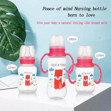 Load image into Gallery viewer, Baby Durable Infant Nursing Bottle Feeding Cup With Grip High Quality Nipple Baby Feeding Bottle
