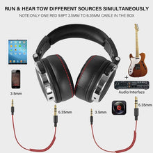 Load image into Gallery viewer, STEVVEX Wired Professional Studio Pro DJ Headphones With Microphone Over Ear HiFi Monitor Music Headset Earphone For Phone PC