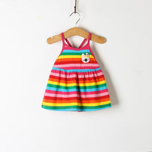 Load image into Gallery viewer, Children's Wear Dress Girls Dresses For Party and Wedding with 100% Cotton Striped Lapel Fly Sleeves