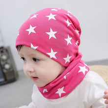 Load image into Gallery viewer, Winter Autumn Baby Hat Scarf Set Newborn Baby Bonnet Soft Cotton Warm Cap Kids Children With Scarf