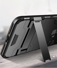 Load image into Gallery viewer, Luxury Black Cool Armor Case For iPhone 8 7 6 6S Plus 5 5s Shockproof Case For iPhone X XS MAX XR Stand Cover Case Heavy Duty Shockproof Armor Dual Layer Protection Back Case Cover