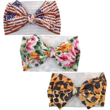 Load image into Gallery viewer, Modern Luxury Elegant Baby Girls Headband Turban Photography Props Baby Hair Accessories Bow 3 Pcs Set For Girls Baby