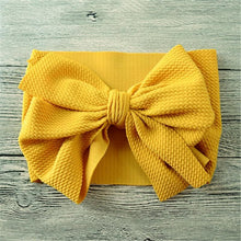 Load image into Gallery viewer, Newborn Large Bow Headwrap for Baby Girl Fabric Messy Bow Headband Turban Bowknot Tie