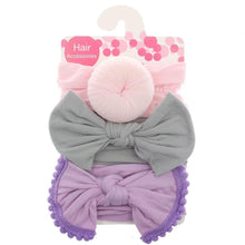 Load image into Gallery viewer, Fashion Baby Nylon Bow Headband Newborn Bowknot Round Ball Head wrap Flower Turban Girls Hair Bands Bow For Kids
