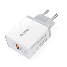 Load image into Gallery viewer, Modern Black 48W Quick Charger 3.0 USB Charge Plug Wall Mobile Phone Charger Adapter Fast Charging