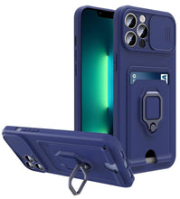 Load image into Gallery viewer, Lightweight Heavy Duty Protective Case With Rotatable Kickstand Ring For iPhone 13 14 Case Magnetic Ring Holder Cover for iPhone 12 11 14 Pro Wallet Card Armor iphone Case
