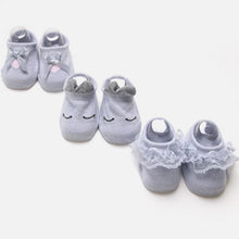 Load image into Gallery viewer, Baby Girl Anti-Slip Cotton Bow Lace Flower Floor Socks Spring Socks Excellent Quality Everyday Wear