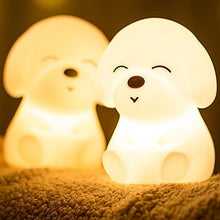 Load image into Gallery viewer, Dog LED Night Light Touch Sensor Remote Control Colors USB Rechargeable Silicone Puppy Lamp For Children Kids Baby Perfect Gift
