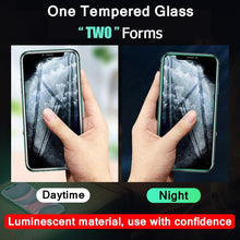 Load image into Gallery viewer, 3Pcs Luminous Screen Protectors for iPhone 14 11 Pro Max 12 Mini XR X XS Glowing Tempered Glass for IPhone 13 Pro MAX 8 7 Plus Tempered-Glass Screen Protector Compatible with iPhone