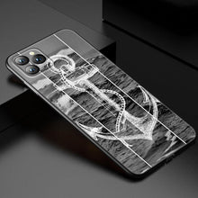 Load image into Gallery viewer, Anchor Boat Ship Wheel Phone Case For iPhone 13 12 Mini 11 Pro XS Max XR X 8 7 6S 6 Plus 5S 5 SE 2020 Black Cover Custom Anchor Hard Back Cover Case
