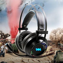Load image into Gallery viewer, Modern Gaming Headset with Mic LED Light Deep Bass Game Stereo Earphones Headphones for PC PS4 (Black)