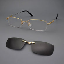 Load image into Gallery viewer, Memory Glasses Frame Fold Magnet Clip Myopia Silver Clip on Sunglasses Magnetic Men Mirror Gold Night Vision Goggles Soft Temple