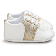Load image into Gallery viewer, Newborn Shoes Star First Walkers Kids Toddlers Lace Up PU Leather Soft Soles Sneakers 0-18 Months