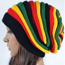 Load image into Gallery viewer, Jamaica Reggae Gorro Rasta Style Cappello Hip Pop Men's Winter Hats Female Red Yellow Green Black Fall Fashion Women's Knit Cap