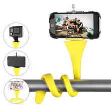 Load image into Gallery viewer, Flexible Yellow Universal Selfie Stick Monopod High Quality Phone Holder For Camera