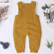 Load image into Gallery viewer, Handmade Baby Knitting Rompers Sleeveless Solid Color Jumpsuit Winter Romper For Girls and Boys In Modern Retro Style