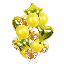 Load image into Gallery viewer, 14Pcs Multi Confetti Balloons For Happy Birthday Party Balloons In Several Luxury Variant Helium Ballons For Celebrations for Boy Girls and Babies party