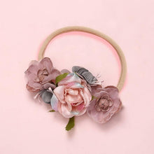Load image into Gallery viewer, Modern Fashion Floral Headband Newborn Baby Elastic Hairbands Pearl Fresh Style Bow Knot For Girls