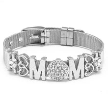 Load image into Gallery viewer, Fashion Stainless Steel Woman and Men Bracelet Mesh Bracelet Set Crystal Heart Anchor Charm Fine Bracelet Bangle For Female Lover