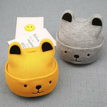 Load image into Gallery viewer, Modern New Baby 3D Cartoon Hat Spring Autumn Baby Hat for Boys and Girls Knitted Cap In Modern Cat Style For Baby