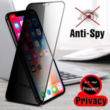 Load image into Gallery viewer, 3Pcs Best Privacy 9H Tempered Glass For iPhone 11 12 13 14 Pro Mini XS MAX X XR 6S 7 8 Plus SE Anti Spy Peep Screen Protector Anti-Spy Anti-Peeping Tempered Glass Screen Film for iPhone